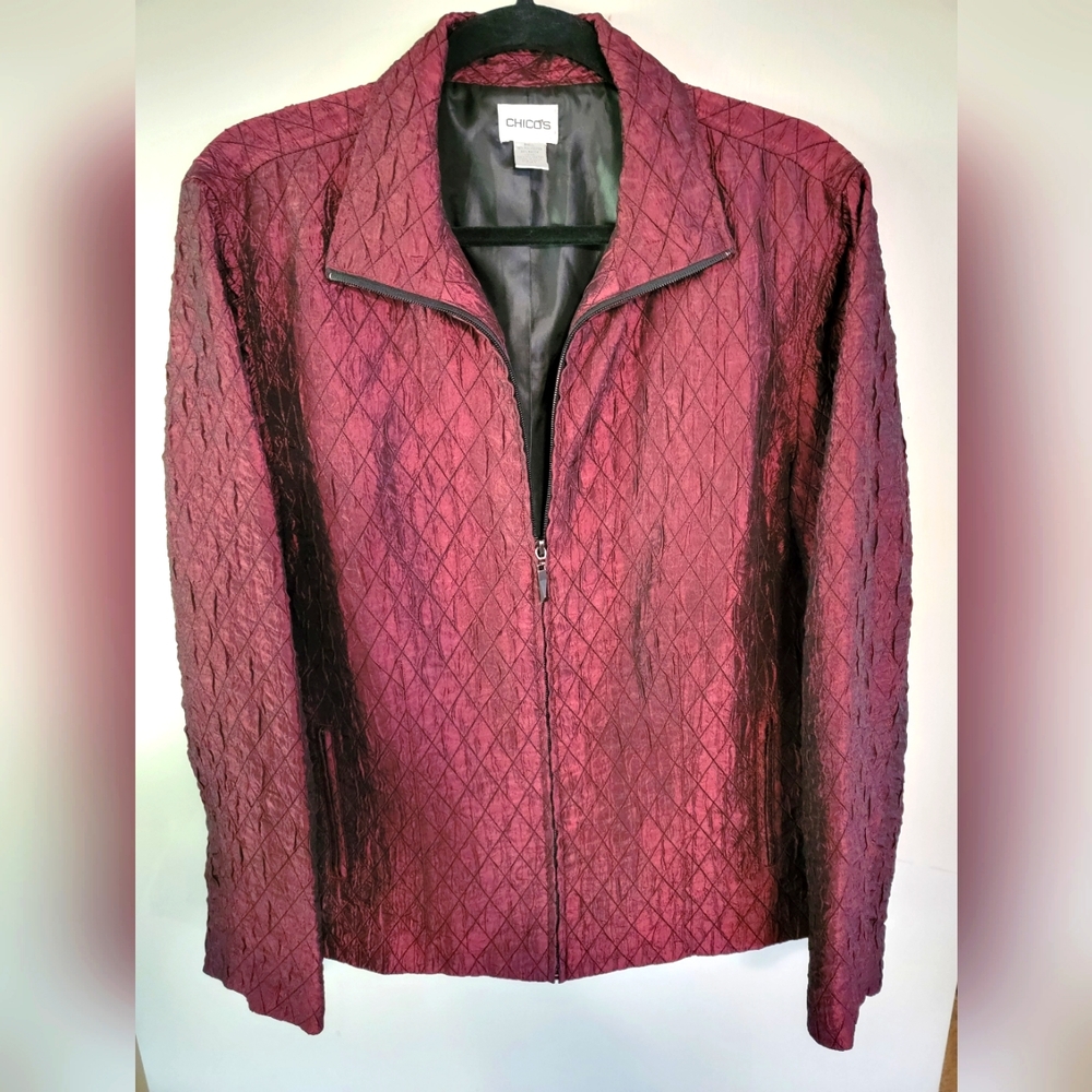 Chico's Suit Coat Diamond Quilted Pattern